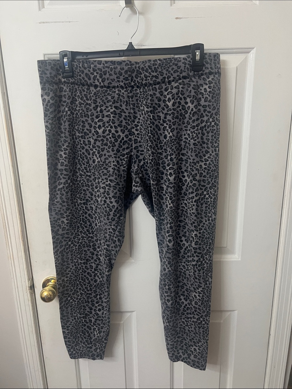 Lane Bryant Gray Leopard Print Leggings